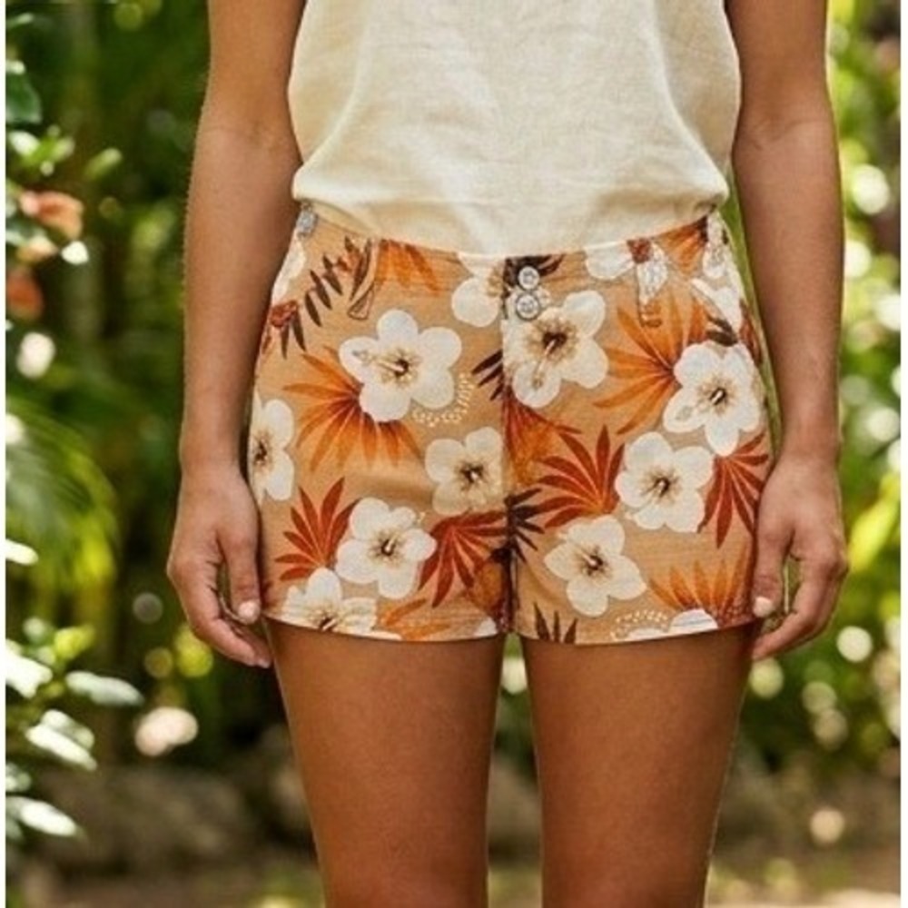 Limited Too Shorts Women's 5JR Flat Front Floral Cotton Boho Beach Resort Summer